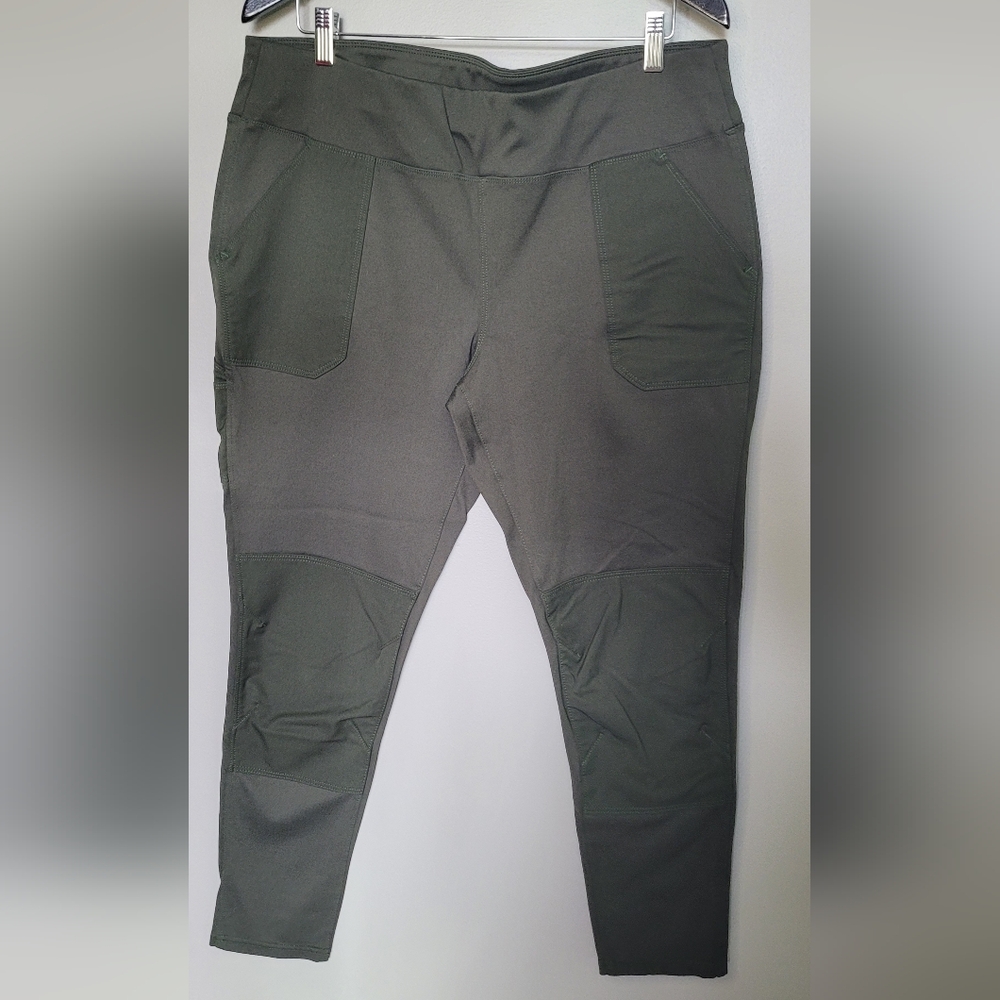 Carhartt Womens Force Fitted Midweight Utility Leggings Olive Green 16/18